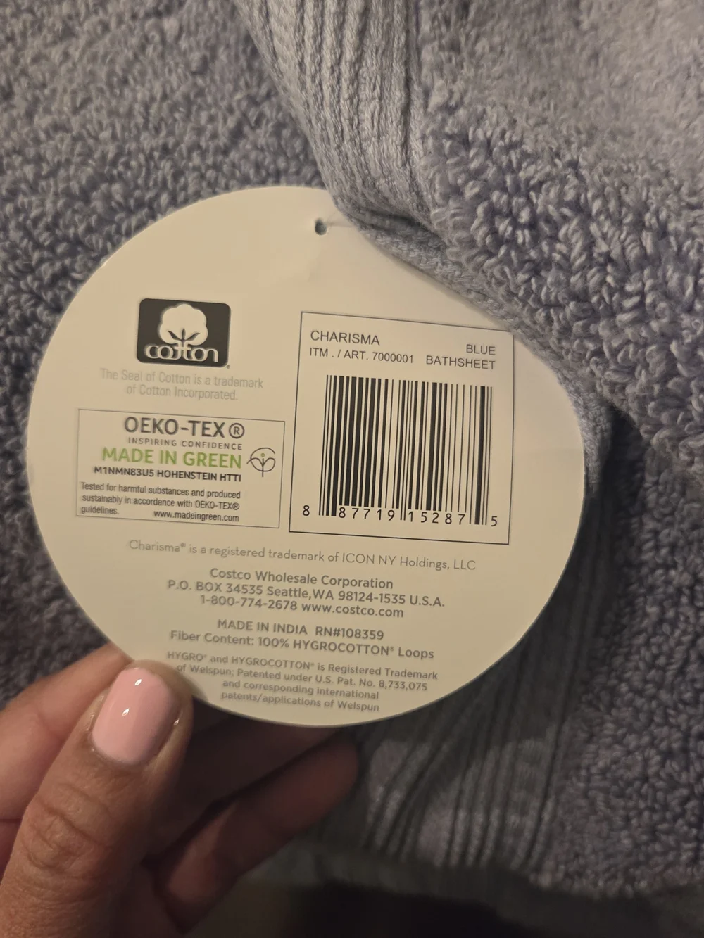 Charisma Blue Bath Sheet Set Of 3